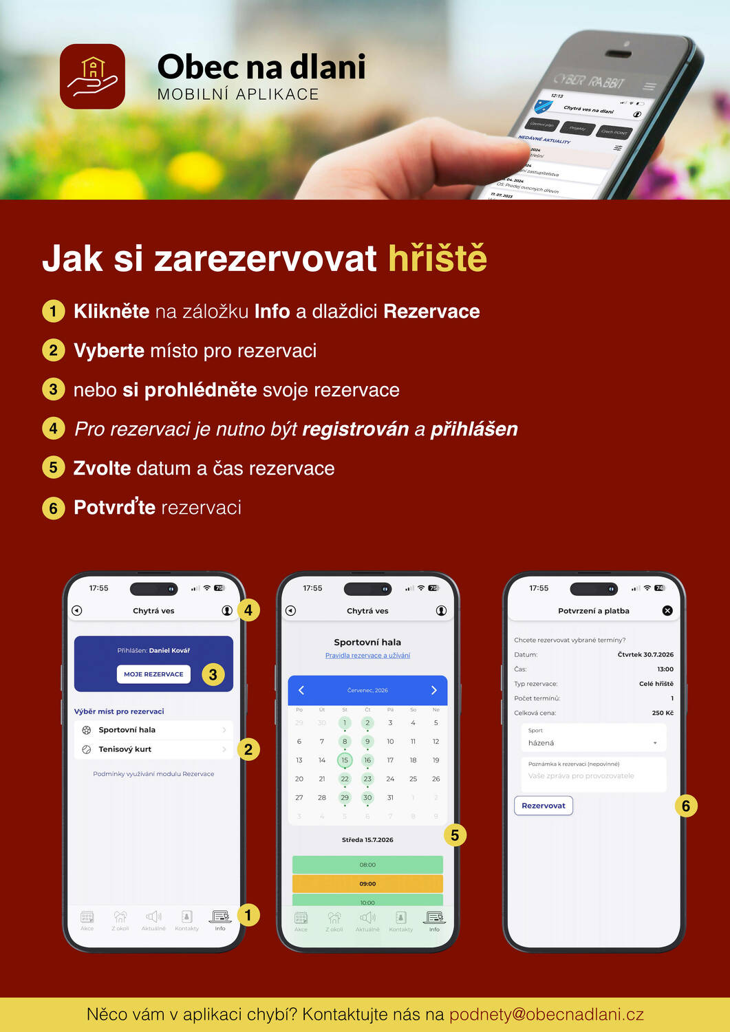 Návod na modul Rezervace